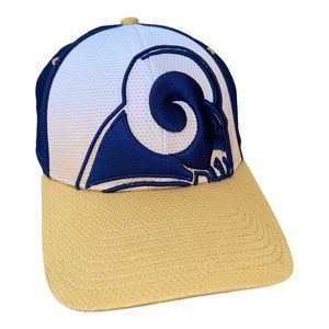 NFL Los Angeles Rams Logo Mens New Era Baseball Cap Hat Blue Yellow Ombré M/L